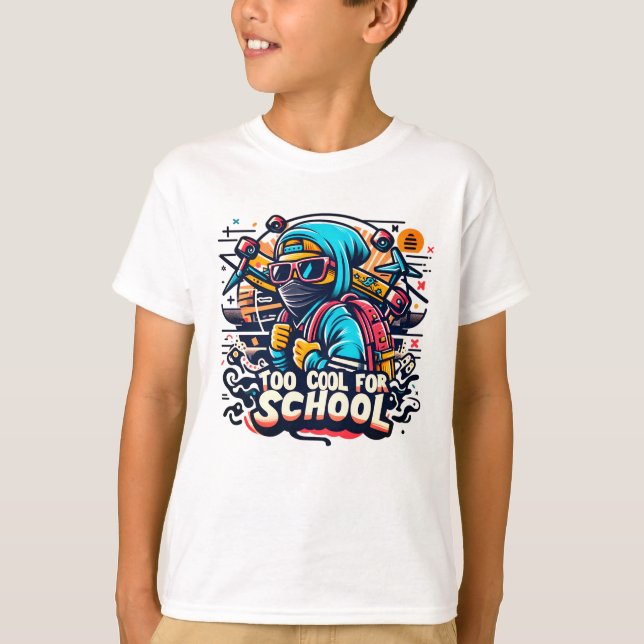 Camiseta Muito legal para a escola (Frente)