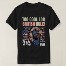 Muito Legal para a Regra Britânica Pug 4 de Julho