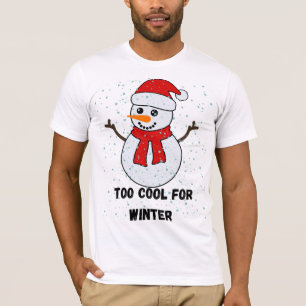 Camiseta Muito Legal Para Boneco de Neve de Inverno   Natal