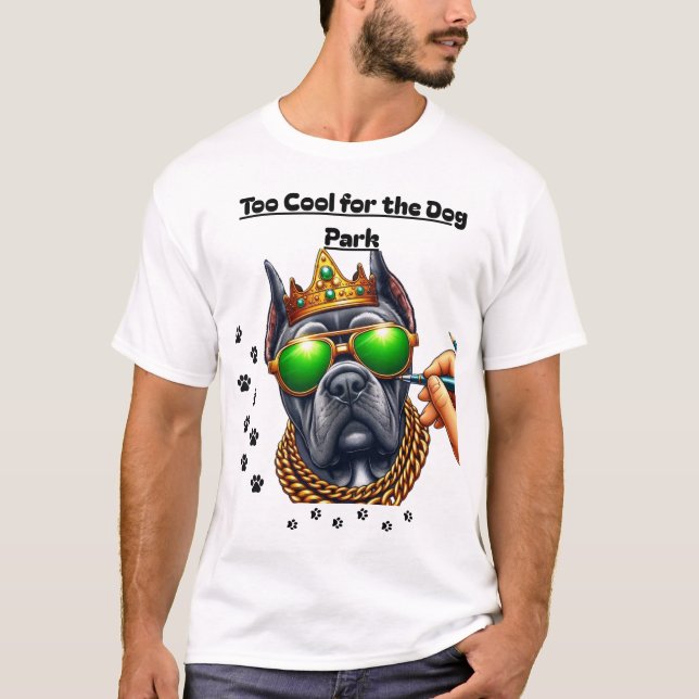 Camiseta Muito Legal para o Dog Park-Dog loverT-Shirt Desig (Frente)
