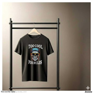 Camiseta Muito Legal Para Regras Crânio Moderno Streetwear