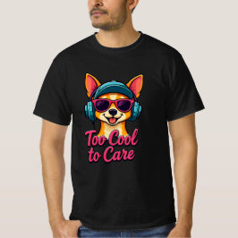 Camiseta Muito Legal para se importar - Camisa-T de Cão-Ret