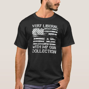 Camiseta Muito Liberal Com Minha Coleção De Arma Ar15 U.A.