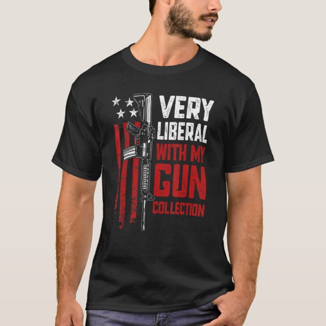 Camiseta Muito Liberal Com Minha Coleção De Armas Pro Ar1 (Frente)