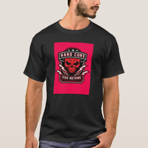 Camiseta Muito Medo Não Tem Crachá Vermelho