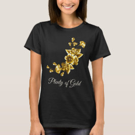 Camiseta Muito Ouro Floral Elegante