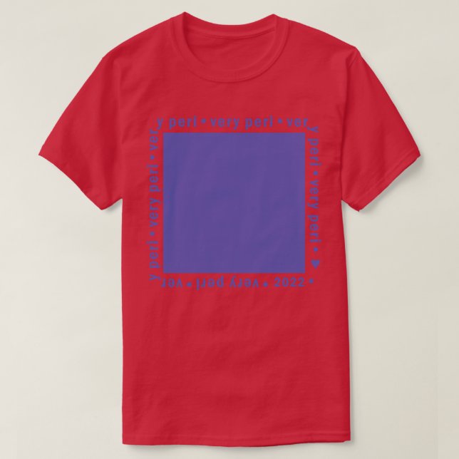 Camiseta Muito Peri - Cor do Ano 2022 - Swatch Periwinkle (Frente do Design)