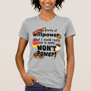 Camiseta Muito poder de Willpower, preciso de energia! Engr