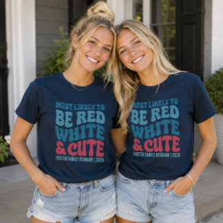 Camiseta Muito Provável Ser Vermelho Branco e Fofo Personal