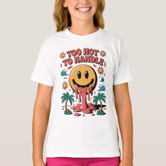 Camiseta Muito quente para lidar - Soma retrorativa do Smil