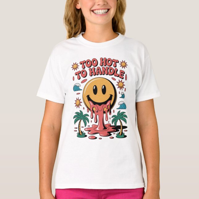 Camiseta Muito quente para lidar - Soma retrorativa do Smil (Frente)