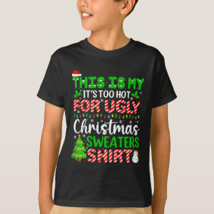 Camiseta Muito Quente Suores De Natal Feios Engraçados Famí