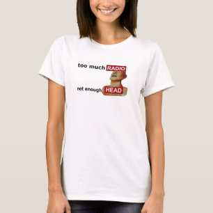 Camiseta Muito Rádio Pouca Cabeça Divertido Rádio He dos An