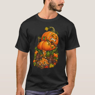 Camiseta Muito Tempero de Abóbora Divertido Outono