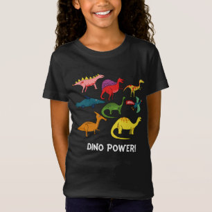 Camiseta Muitos Dinossauros de Desenho Animado Diferentes e