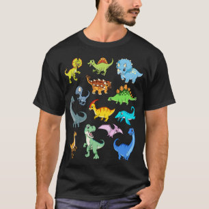 Camiseta Muitos dinossauros kawaii