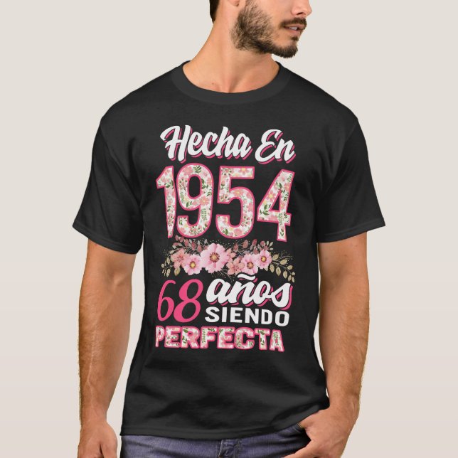 Camiseta Mujer 68 Cumpleaños Regalo Hecha En 1954, 68 Anos (Frente)
