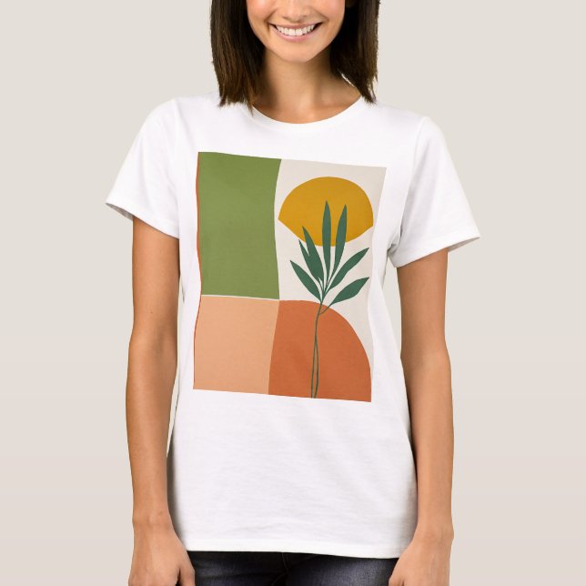camiseta mujer planta minimal (Frente)