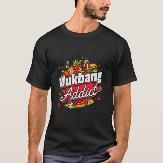 Camiseta Mukbang Comendo Quantidade De Viciados Comendo Muk (Frente)