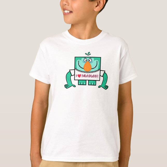 Camiseta Mukpuddy - "l <3 Muk Kids Ringer Shirt" (Frente)