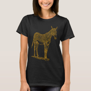 Camiseta Mula Para Mulheres Menina Burro Cavalo Híbrido 1