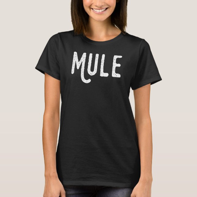 Camiseta Mule Curvada - Letra Minúscula M Animal Vestido Pa (Frente)