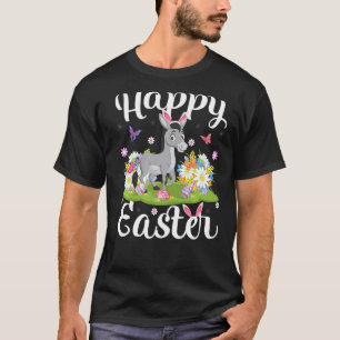 Camiseta Mule Easter Egg Hunting Floral Páscoa Domingo