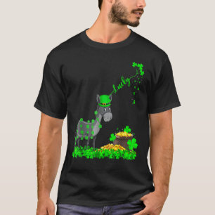 Camiseta Mule Leprechaun Hat Lucky Mule Dia de São Patrício
