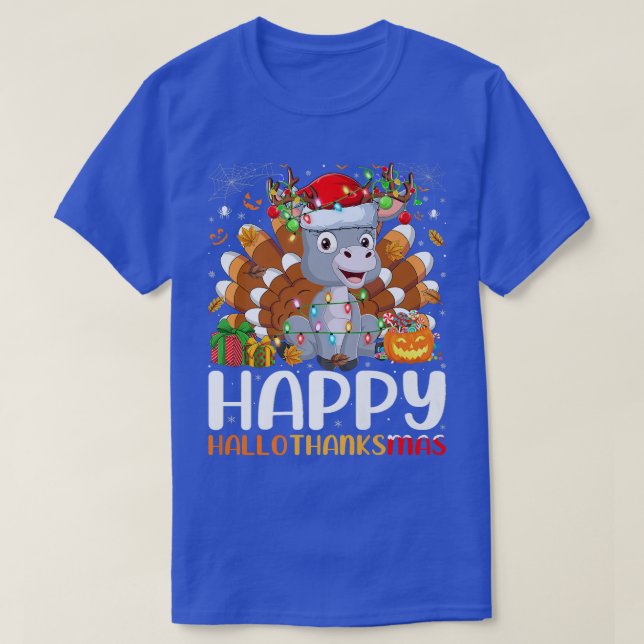Camiseta Mule Lover Halloween Christmas Happy Hallothanksma (Frente do Design)