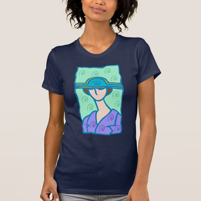 Camiseta Mulher 1920 Libra em roxo (Frente)