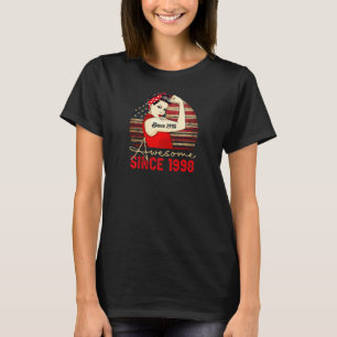 Camiseta Mulher 25 Anos Espetacular Desde 1998 25 Birthda