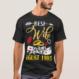 Camiseta Mulher 25 Casada Aniversário Melhor Esposa Desde