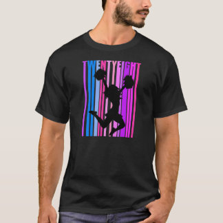 Camiseta Mulher 28ª Menina de Cheerleader de Aniversário de