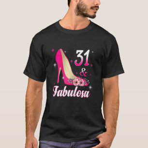 Camiseta Mulher 31 e Espanhol Fabuloso Cumpleaños 31 Espanh