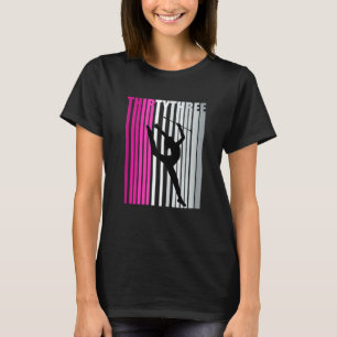 Camiseta Mulher 33ª ginástica Rítmica Aniversário Baton Twi