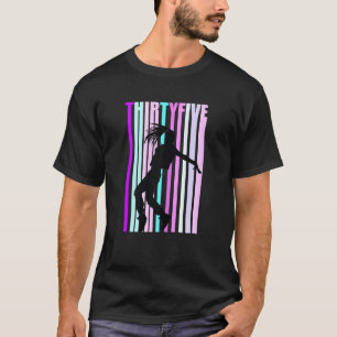 Camiseta Mulher 35 Dança Aniversário Para Meninas Dançarina