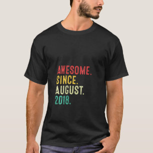 Camiseta Mulher 3 Anos Espetacular Desde agosto de 2018 3º