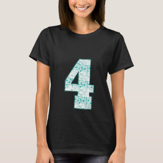 Camiseta Mulher 4º Aniversário Música de Quatro Anos V Pesc