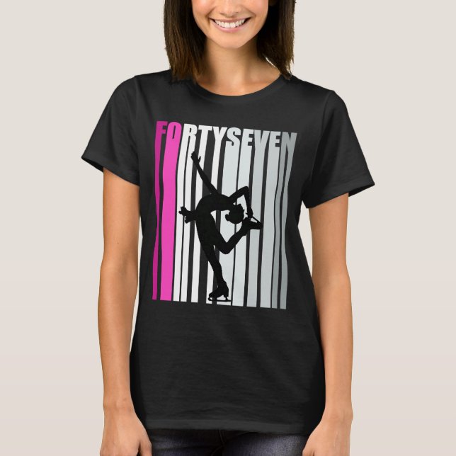 Camiseta Mulher: 47.º Aniversário Ice Skating Queen Ice Ska (Frente)