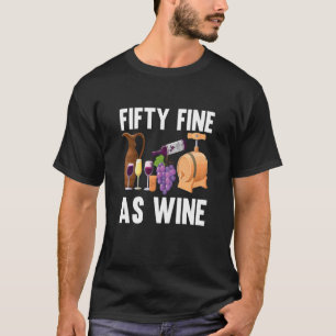 Camiseta Mulher 50 Coima Como Vinho 50 Anos Menina De Anive
