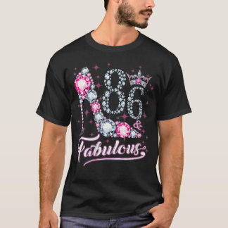 Camiseta Mulher 86 E Fabulosa 1935 86º Presente De Aniversá