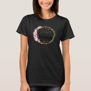Camiseta Mulher Abençoada Flor De Mama Promovida Para A Avó