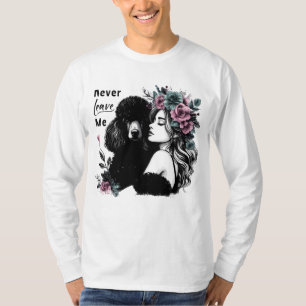 Camiseta Mulher Abrindo Poodle Com Flores