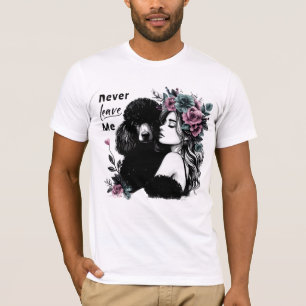 Camiseta Mulher Abrindo Poodle Com Flores