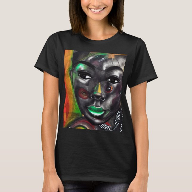 Camiseta Mulher Africana (Frente)