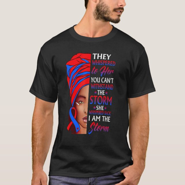 Camiseta Mulher Africana Afro I Am The Storm Peripheral Art (Frente)