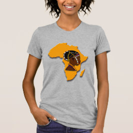 Camiseta Mulher africana no continente