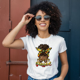 Camiseta Mulher Afro-Americana Abençoada - Boho