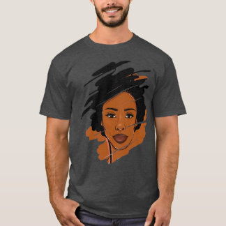 Camiseta Mulher afro-negra turbana Bela africana