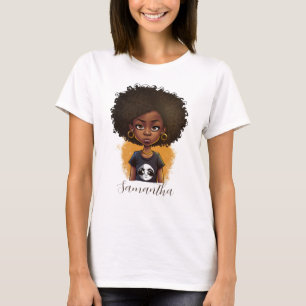 Camiseta Mulher Afro Simples